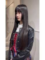 ラベスト キョウト(LOVEST)&nbsp;髪質改善×美髪縮毛矯正×スーパーロング×前髪パッツン姫カット