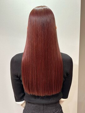 リュクス バイ ラポールヘアー(Luxe by RAPPORT HAIR) 明るめレッドブラウン/暖色カラー/ぱつっとロング