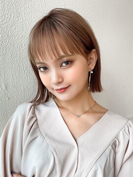 アフロート ディル(AFLOAT D'L) ☆小顔ワンカールレイヤーカットデジタルパーマチェリーブラウン