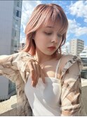 大人可愛いくびれヘア×ピンクベージュ