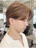 オリーブグレージュメンズアッシュグレージュカラーシルバーヘア