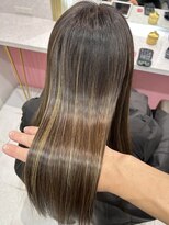 ザトエル 栄(THE TOEL)&nbsp;ミルクティーハイライト髪質改善カラートリートメント