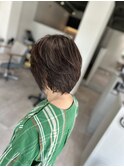 エアリーグラデショート × 白髪ぼかしカラー