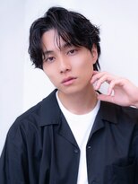 ケアリー プレナ海浜幕張(Carelly)&nbsp;ツイストパーマ七三オールバックマッシュウルフスリークショート