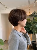 前髪長めフレンチショートボブ白金目黒