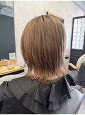 柔らか質感♪ナチュラルベージュの外ハネボブ