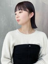 アイティーバイアルバム 藤沢店(IT by ALBUM)&nbsp;オリーブベージュグレージュ韓国ヘア前髪くびれミディ_F30024