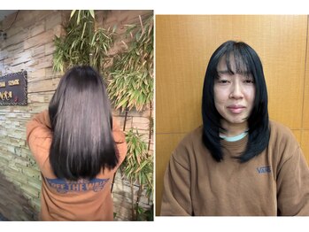 シンラヘアー(SINRAhair)の写真/【ご新規様撮影モデル】ネオメテオストレート+メテオカラー+カット¥9,500