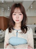 くびれレイヤー/オリーブベージュ/顔周り/シースルー/柏