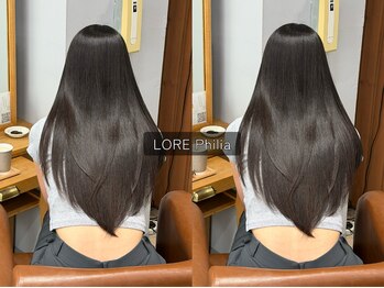 ロア フィリア(LORE Philia)の写真/圧倒的満足度の縮毛矯正で理想の質感へ！ヘアケアプランニングで美髪継続を叶えます。[縮毛矯正/髪質改善]