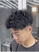 ピンパーマスパイキーショートアクティブショートルーズショート