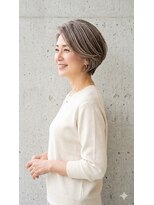 シエル ヘアーメイクアップ(CieL hair make up)&nbsp;白髪ぼかしハイトーングレージュ×ボブ