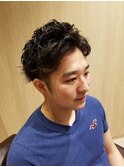 アップバング&ツーブロック&パーマ清潔感と好感度バツグン◎