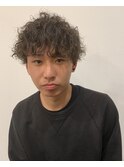 メンズ黒髪スパイラルパーマ