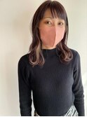 ほんのりラベンダーベージュにインナーカラー
