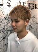 パーマ風ハイトーンベージュ
