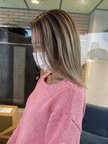 ラフ(LAFF)&nbsp;#バレイヤージュ#グレージュカラー#ボブウルフ#ココアベージュ