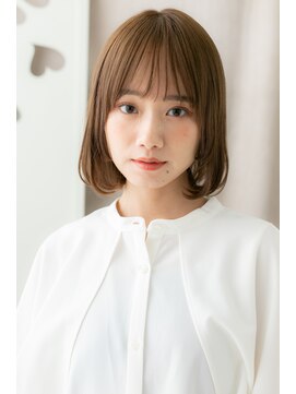 カバーヘア ブリス 川口(COVER HAIR bliss) ミルクティーベージュ姫カットワンカールボブZ川口20代30代40代