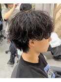 波巻きパーマ/ネープレス/緩めなみ巻き
