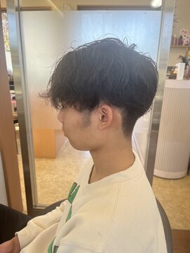 ブラウン(BROWN) メンズパーマ