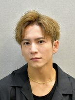 パヌポン 原宿表参道(PANUPON) メンズマッシュセンターパートハイトーンベージュ