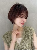グランマッシュ/細めハイライト/ショート/白髪ぼかし/前髪/大宮