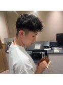 短髪パーマ