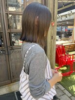 ミント(mint) ボブ×オリーブグレージュ!透明感、柔らかさを!