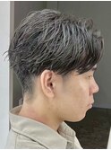 サーフカール/刈り上げセンターパート/波巻きツイストスパイラル