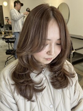 ラック 津田沼(LUCK) ブリーチなしカラー/ココアブラウン/レイヤーカット