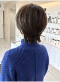 アッシュブラウン×ショートウルフ