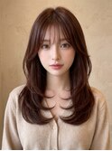 大人気!ワンホンレイヤー×前髪×髪質改善カラー