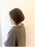 大人ショートヘア/ミルクベージュ/白髪ぼかしカラー30代40代50代