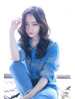 マイティ バイ エイチ(mighty by H)&nbsp;mighty外国人風インディゴアッシュ＊feather layer＊＊