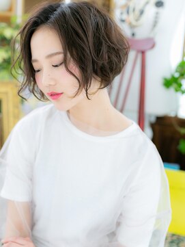 カバーヘアアンドスパ ブリス 浦和(COVER HAIR&SPA bliss) *bliss浦和*ふわくしゅカール★黒髪くせ毛風ガーリーボブa