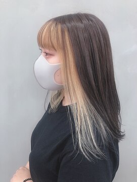 リノショアーズ ショウナン 辻堂店(RinoShores SHONAN) 【フェイスフレーミング＋コントラスト】セミロング/ベージュ