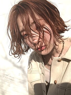 チクロヘアー(Ticro hair) 【TICRO大石】オレンジベージュボブ