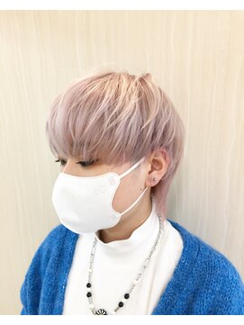 ベニ 岩沼たけくま店(BENI) ホワイトピンク×マッシュウルフ