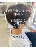 立体感ハンサムショート黒髪暗髪白髪ぼかし30代40代50代