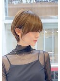 30代40代50代耳かけショート前髪なしハンサムショートカット