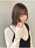 -Saki- オリーブベージュブラウン、顔周りレイヤー