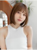 レイヤーボブくびれボブ韓国レイヤー髪質改善小顔前髪カット