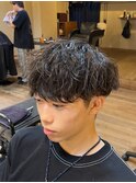【京都】緩め波巻きパーマ
