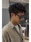 スパイキーショート×無造作パーマ