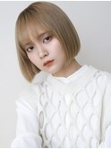 【銀座有楽町】ぱつっとボブシルキーグレージュ