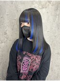 10代20代30代大人可愛いシールエクステポイントカラーブルー