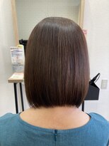 エルプラスヘアー 平尾店(L+hair) （40代）大人ツヤ髪ボブ【髪質改善トリートメントでクセ毛改善】