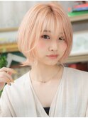 韓国風ハイトーンカラー外ハネウルフカットh3大宮10代20代30代