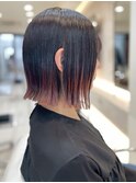 本八幡×外ハネボブ×裾カラー×ピンク