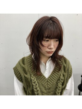 ヘアー アイス カンナ(HAIR ICI Canna) 大人かわいいベージュウルフカット髪質改善トリートメント